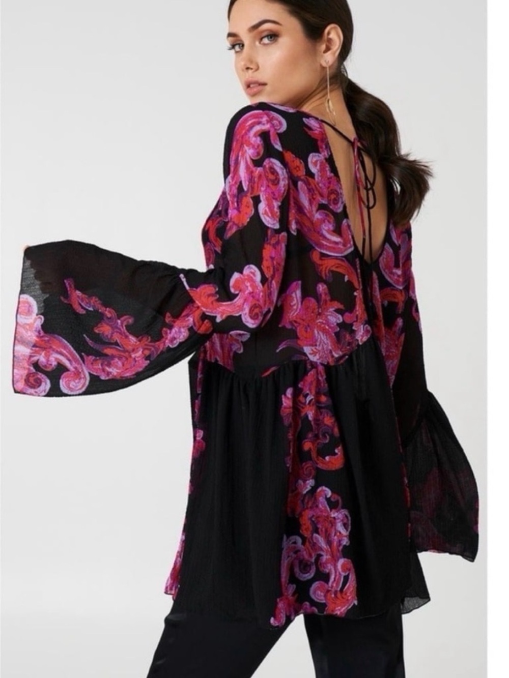 Free People Dress Mini Boho Floral - image 4